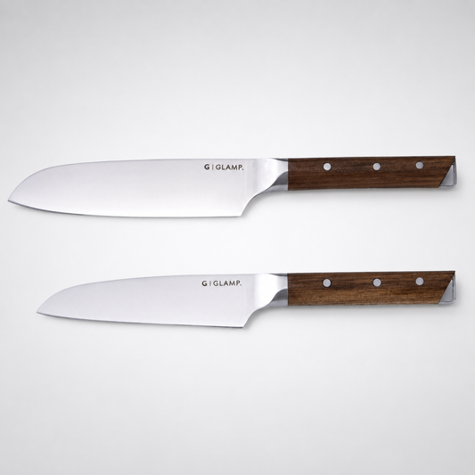 Set of 2 compact knives (Santoku knife + Petty knife) | GLAMP.