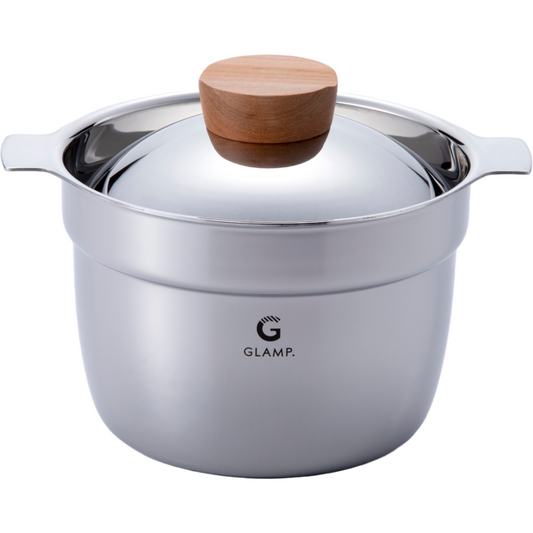 マルチポット 3合炊き 16cm ミラー仕上げ GL-MP3M|GLAMP. グランプ
