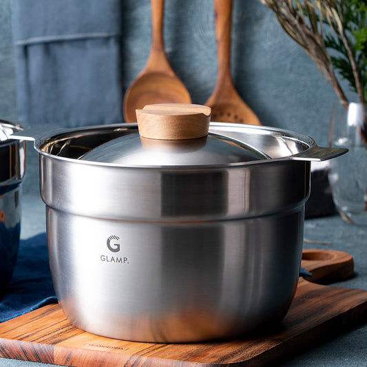 マルチポット 3合炊き 16cm ミラー仕上げ GL-MP3M|GLAMP. グランプ