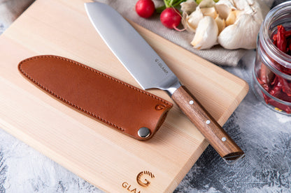 Cowhide knife cover for Santoku knife GL-GSAK-13｜GLAMP.