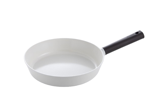 Ceramic frying pan 26cm Black White Non-stick 5-layer ceramic coating on all sides PFOA-free GLAMP.