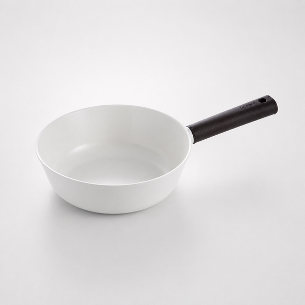 セラミックフライパン  4点セット 20cm 24cm深型 26cm 兼用フタ(22/24/26cm対応) IH&ガス火 対応 GLAMP. グランプ