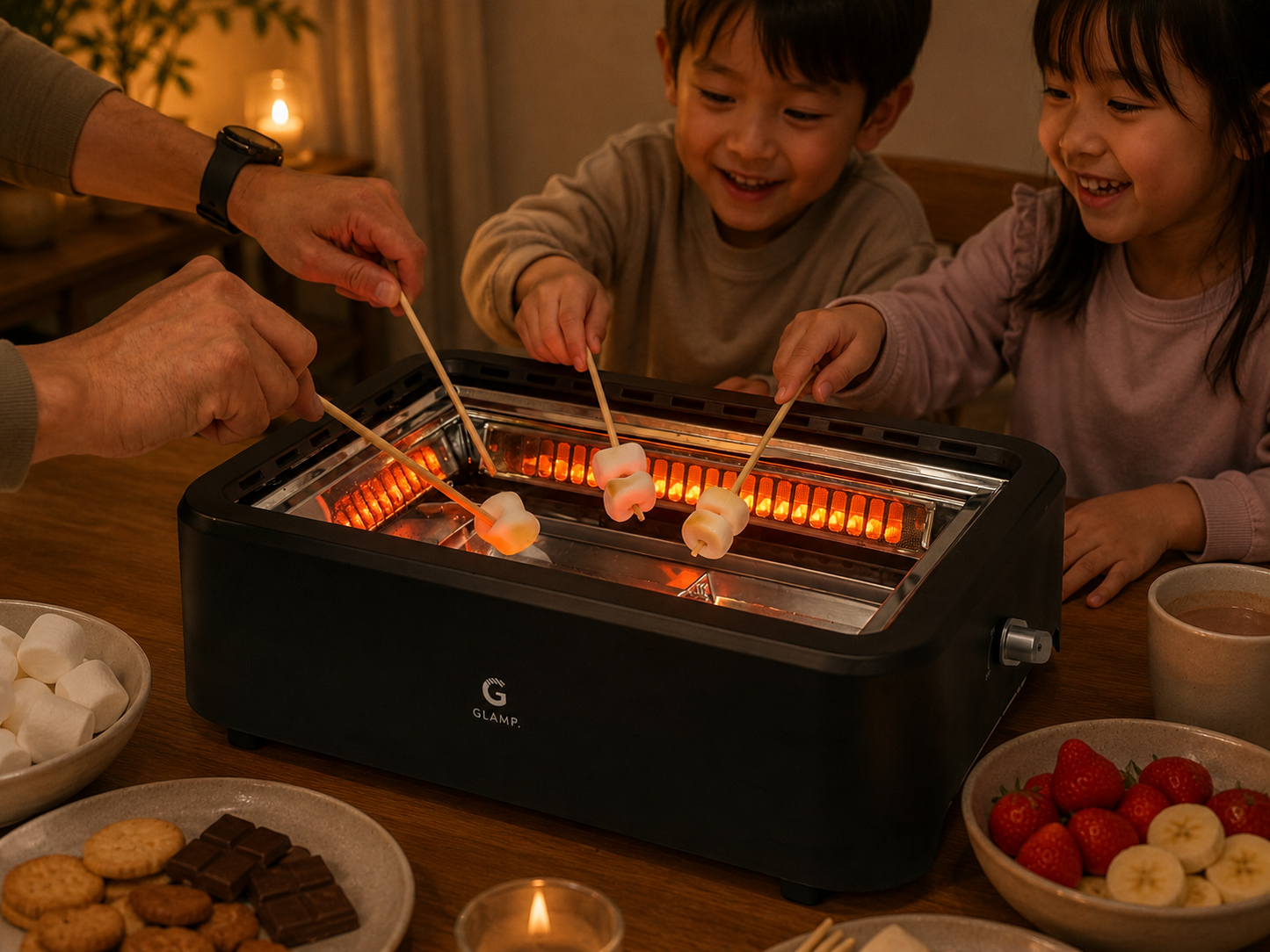 GLAMP. ULTRA-LOW SMOKE GRILL