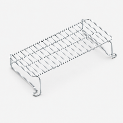 Heat retention rack/hold rack for ultra-low smoke grills