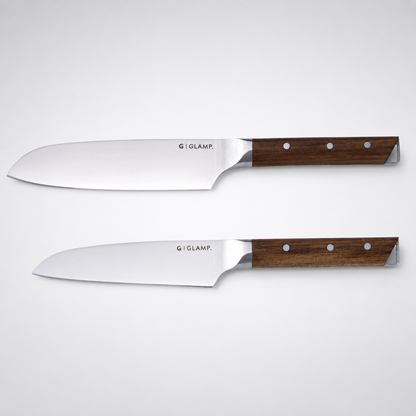 Set of 2 compact knives (Santoku knife + Petty knife) | GLAMP.