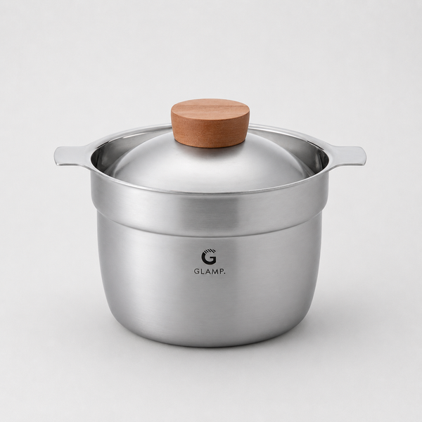 マルチポット 3合炊き 16cm サテン仕上げ GL-MP3S｜GLAMP. グランプ