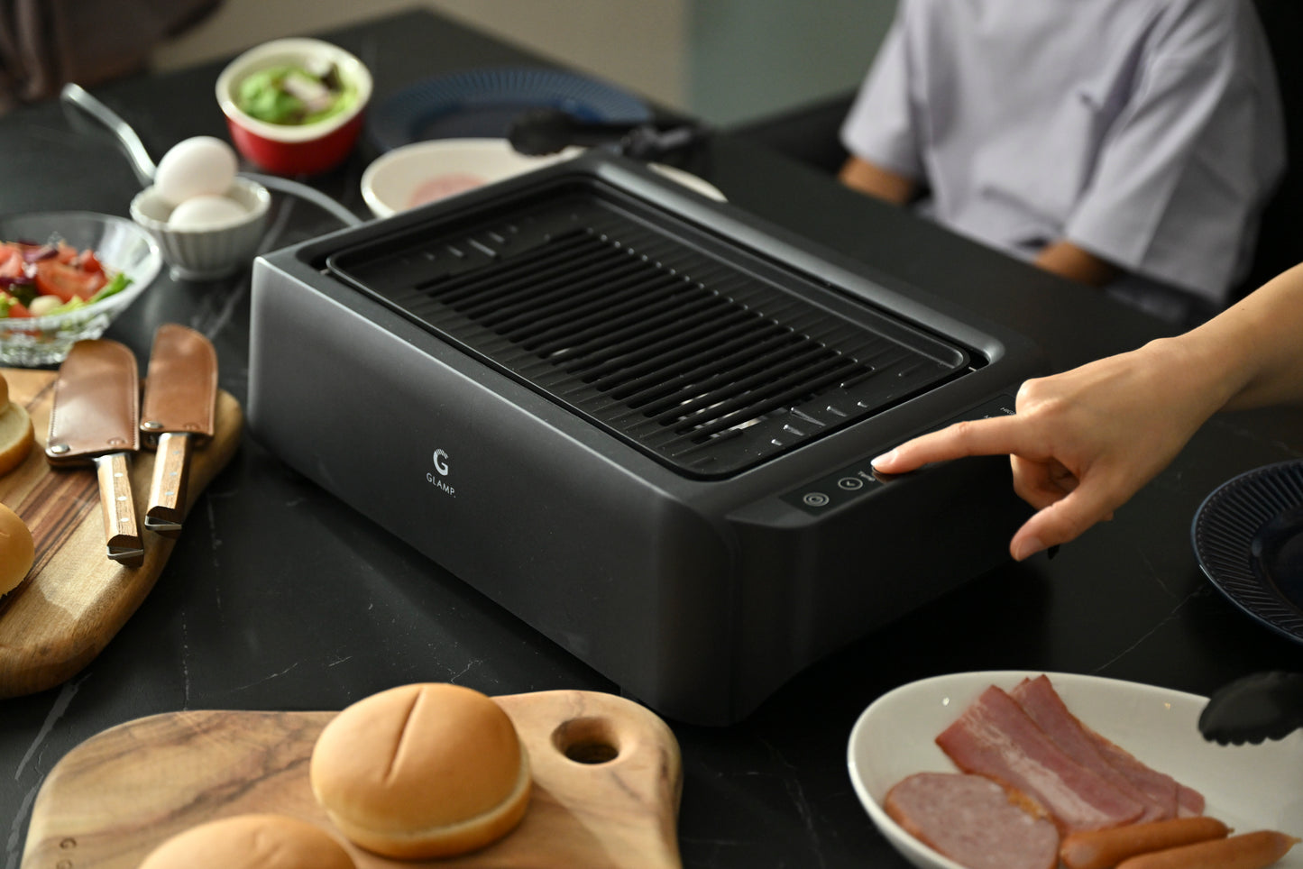 GLAMP.超少煙グリルDX ブラック ホワイト 公式サイト限定セットもご用意