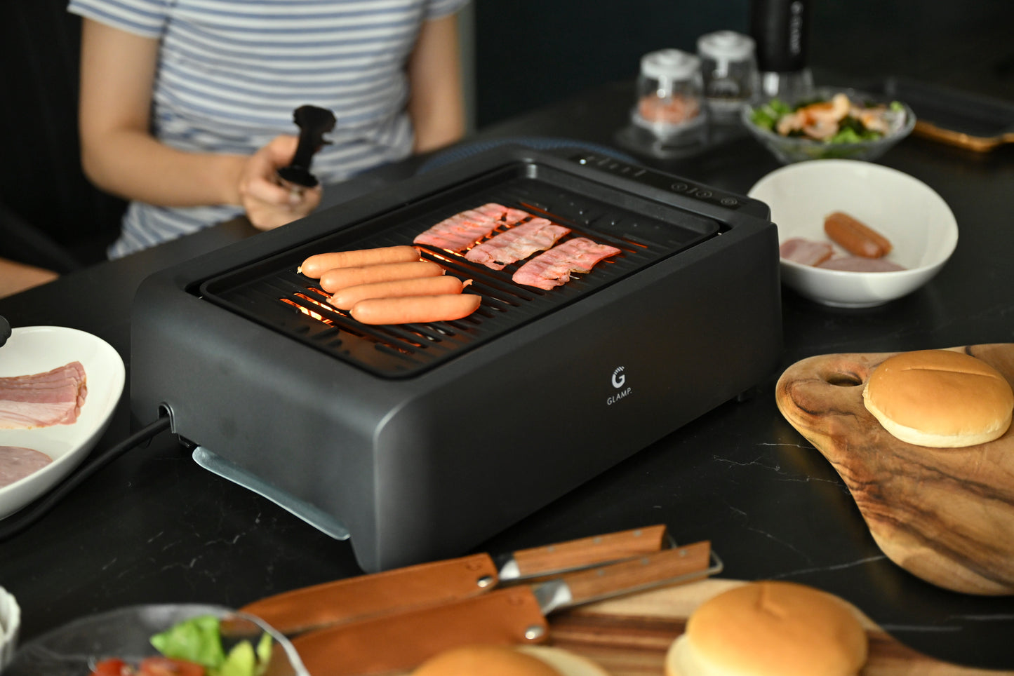 GLAMP.超少煙グリルDX ブラック ホワイト 公式サイト限定セットもご用意