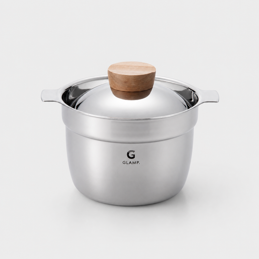 マルチポット 3合炊き 16cm ミラー仕上げ GL-MP3M｜GLAMP. グランプ